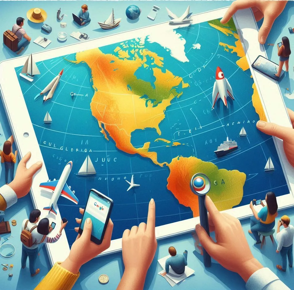 Golfo da América no Google Mapas