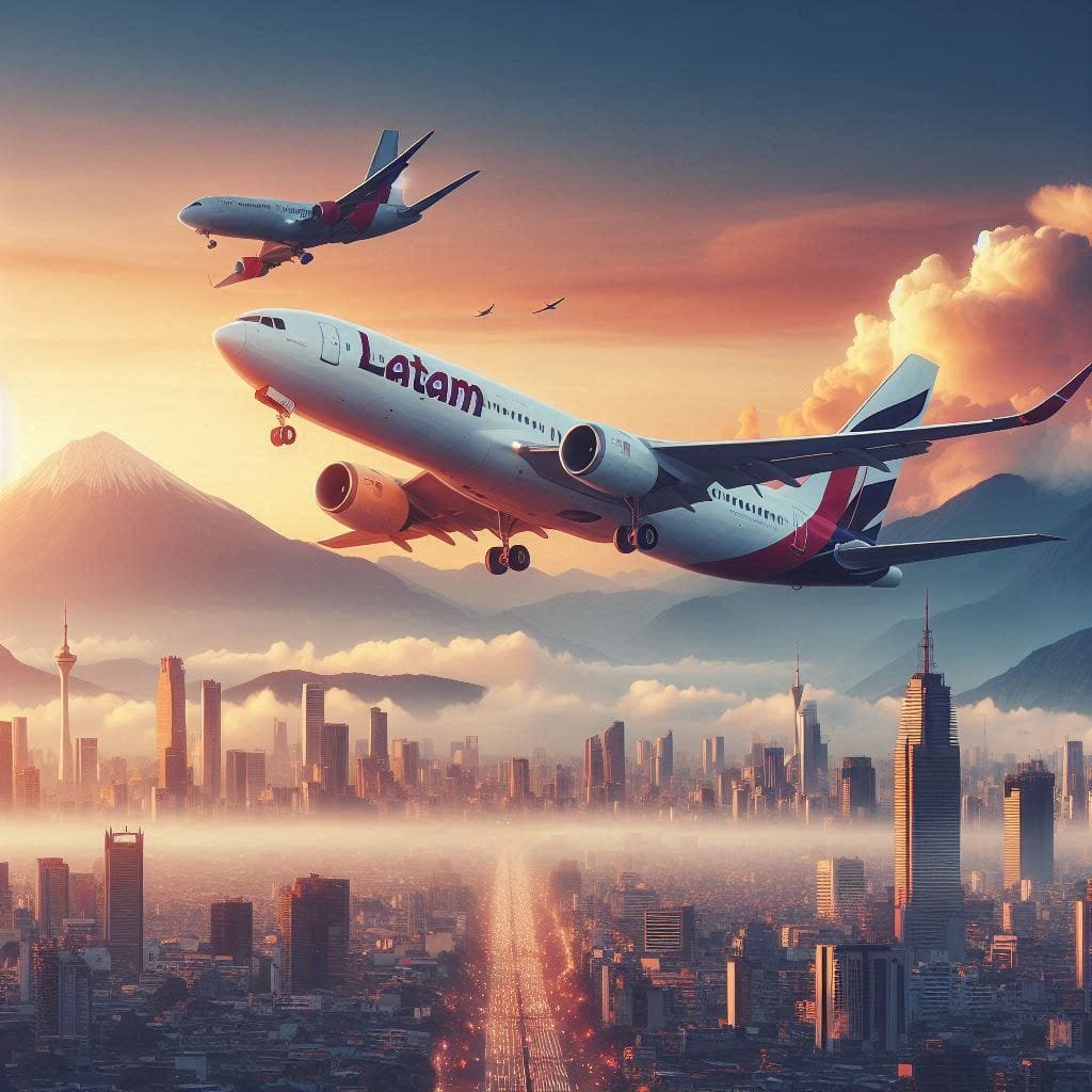 LATAM informa um número recorde de contratações no Brasil. Avião latam decolando