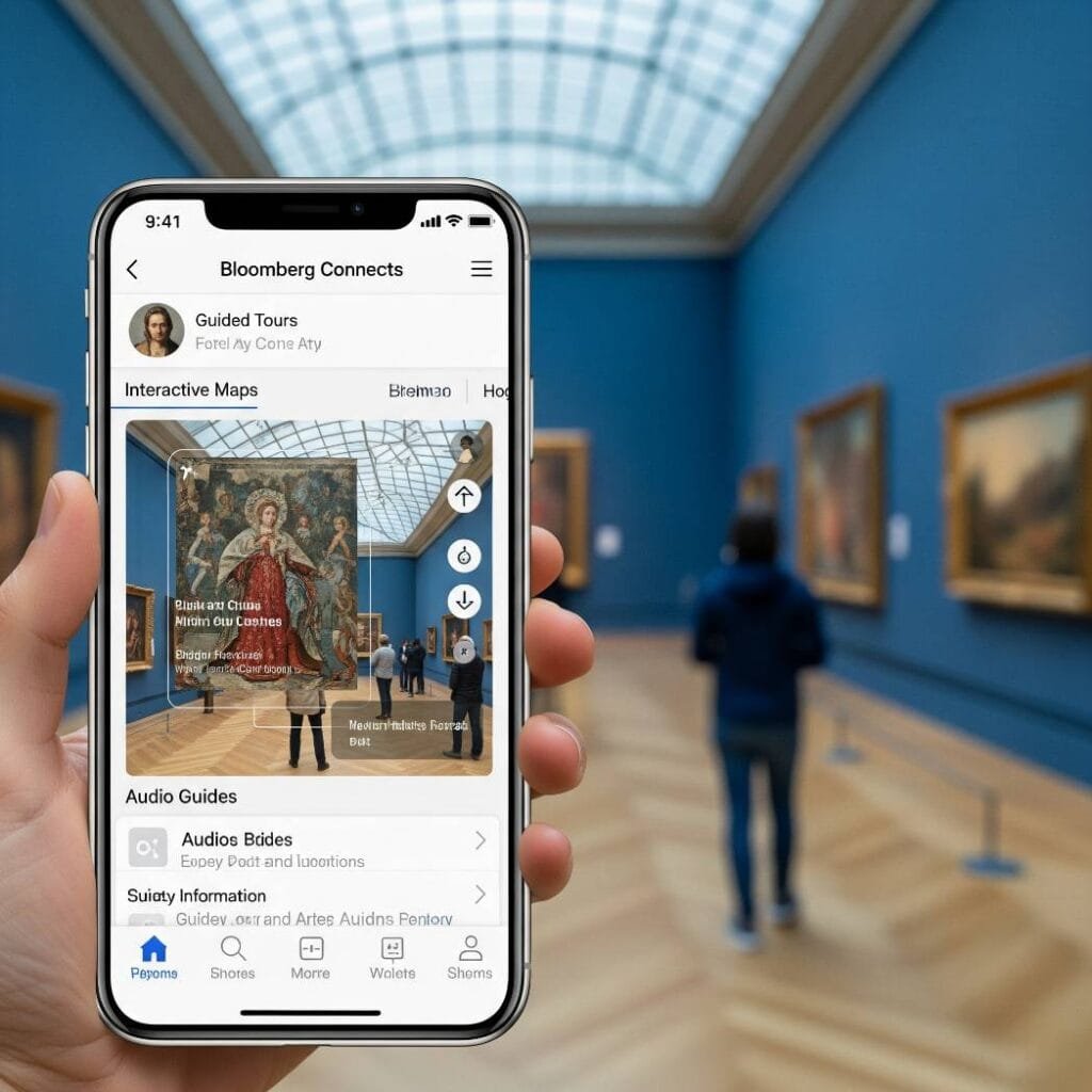 Tela inicial do aplicativo Blomberg Connects