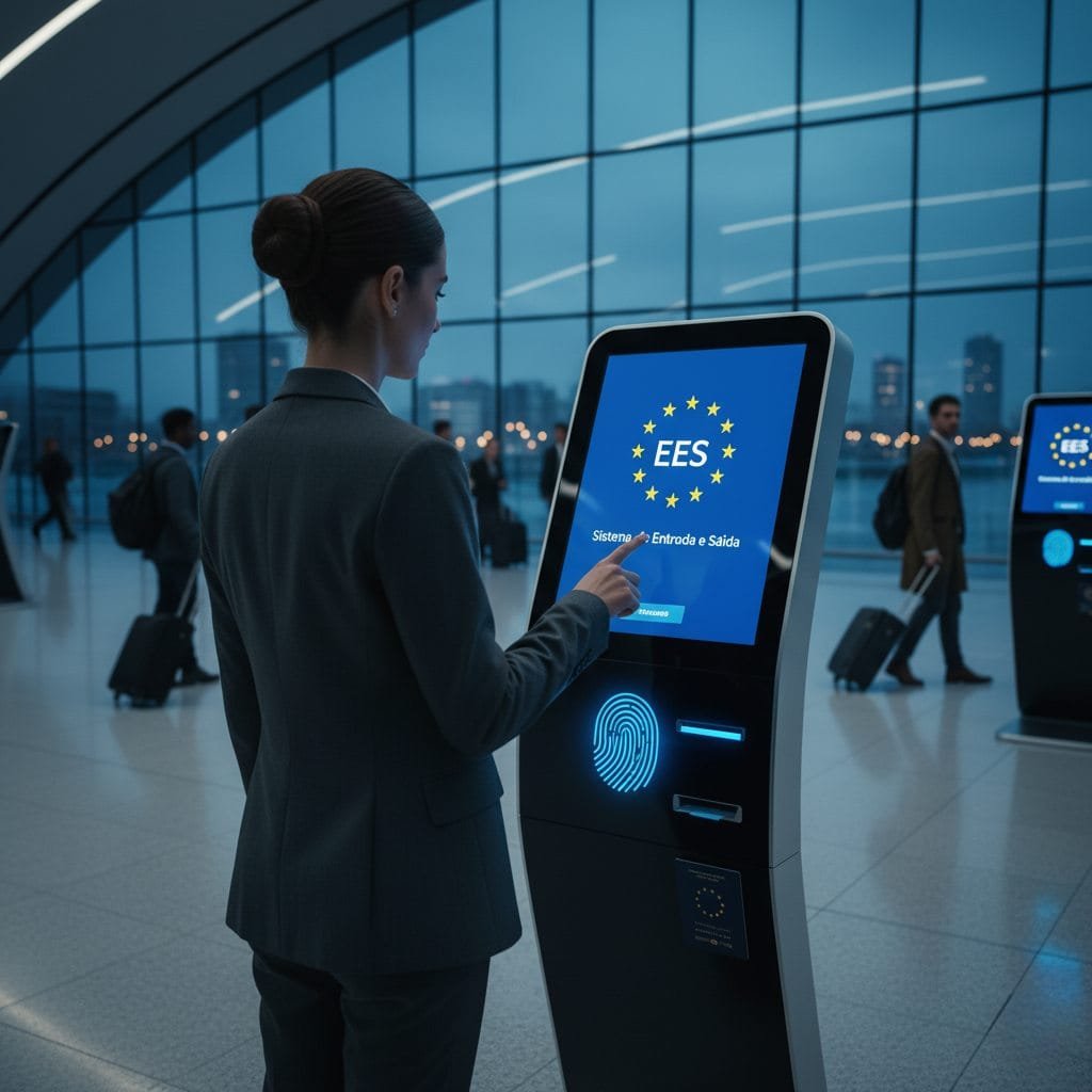 Quiosque do EES, sistema de entrada e saída da Europa